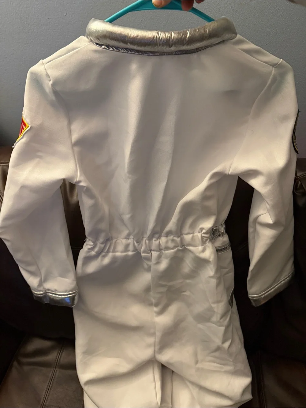 Kids large  White NASA Astronaut Costume with Silver Trim